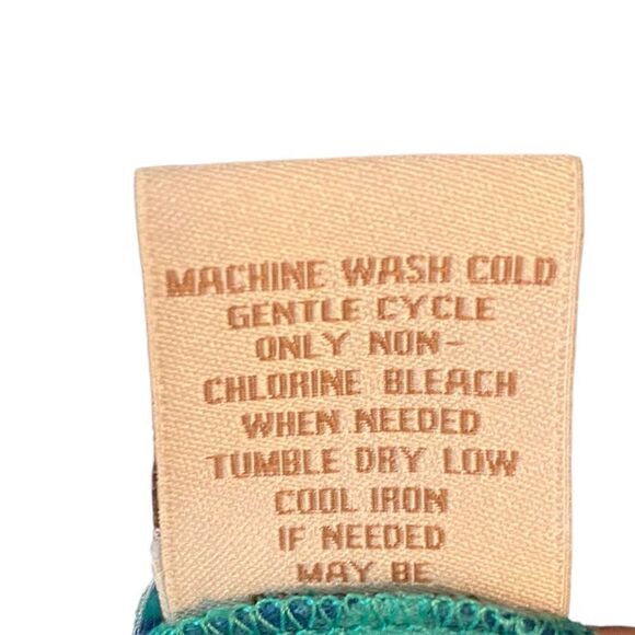 Soft Surroundings M* Turquoise Blue Beaded Sequin Tie-Dye Semi-Sheer Swim Cover - Picture 7 of 7